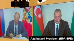 Ռուսաստանի և Ադրբեջանի նախագահները ստորագրում են 2020 թվականի նոյեմբերի 9-ի հայտարարությունը