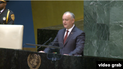 Igor Dodon vorbind de la tribuna ONU, 25 septembrie 2019