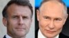 Президент Франції Емманюель Макрон (л) і президент РФ Володимир Путін (п)