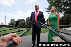 Президент США Дональд Трамп пообщался с журналистами, 15 июля 2025 года