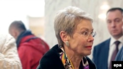 Спеціальний представник чинного голови ОБСЄ Гайді Тальявіні на переговорах у Мінську, 12 лютого 2015 року