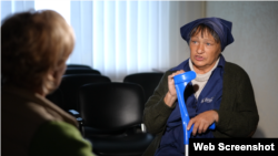 Кадр із відеоінтрев'ю зі засудженою мешканкою Херсону