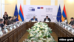 Armenia- The EU-Armenia Parliamentary Partnership Committee meets in Yerevan, February 25, 2025.