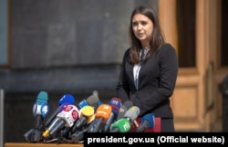 Речниця президента України Юлія Мендель. Київ, 3 червня 2019 року