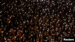 Вечерний протест в Кральеве, 16 апреля 2025 года