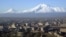 The snow-covered peak of Mount Ararat, which lies in modern-day Turkey, looms over the Armenian capital, Yerevan. (file photo)