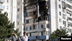 Наслідок попередньої російської атаки на Чорноморськ, жовтень 2025 року