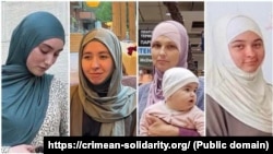 Крымчанки Насиба Саидова, Февзие Османова, Эсма Ниметулаева и Эльвиза Алиева, которых ФСБ обвиняет в терроризме
