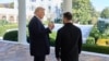 Президент США Дональд Трамп і президент України Володимир Зеленський (праворуч) у Білому домі. Вашингтон, 18 серпня 2025 року