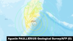 Эпіцэнтар землятрусу месьціўся каля Петрапаўлаўску-Камчацкага