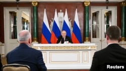 Президент Росії Володимир Путін робить заяву для ЗМІ в Кремлі в Москві, Росія, 11 травня 2025 року