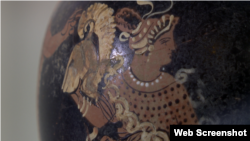 Рисунок на одной из апулийских краснофигурных ваз, 4 в. до н.э.