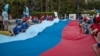Празднование Дня российского флага в Ялте, 22 августа 2019 года