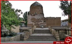 The tomb, pictured before the fire.