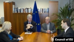 Pamje nga takimet ndërmjet palëve në dialogun Kosovë-Serbi, në Bruksel...