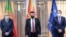 Šef portugalske diplomatije Augusto Santosh Silva, premijer Severne Makedonije Zoran Zaev i evrokomesar za susedsku politiku i proširenje Oliver Varhelji u Skoplju 21. maja 2021. godine