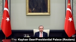 Թուրքիայի նախագահ Ռեջեփ Էրդողանը Ազգային անվտանգության խորհրդի նիստի ժամանակ, արխիվ