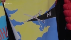 Митинг ко «Дню сопротивления Крыма российской оккупации» в Геническе (видео)