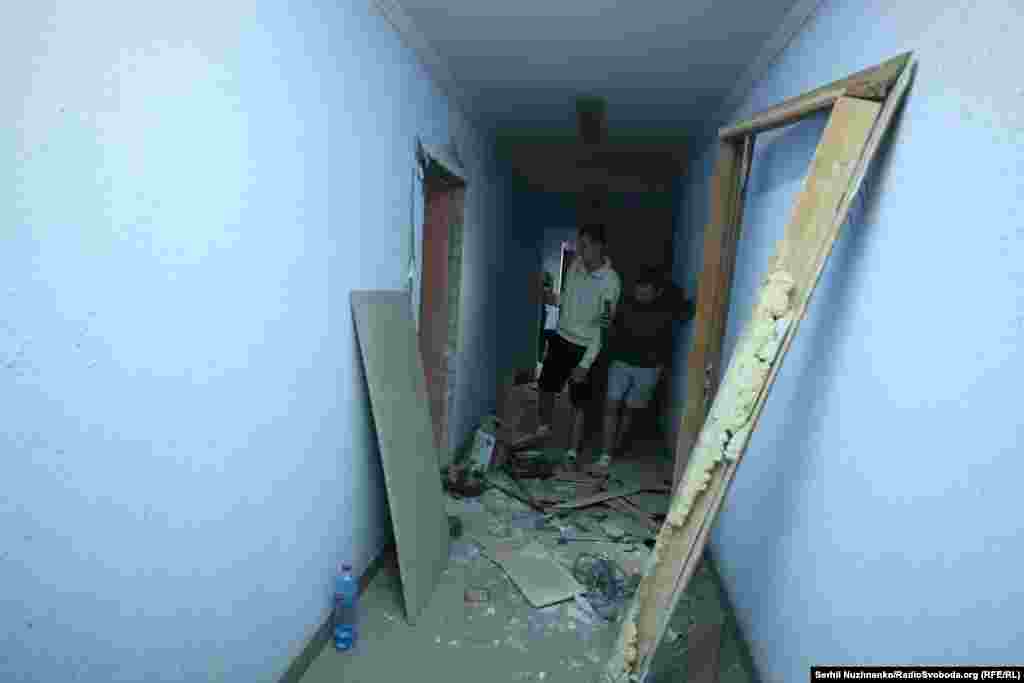 Студенческое общежитие в Киеве после российской атаки