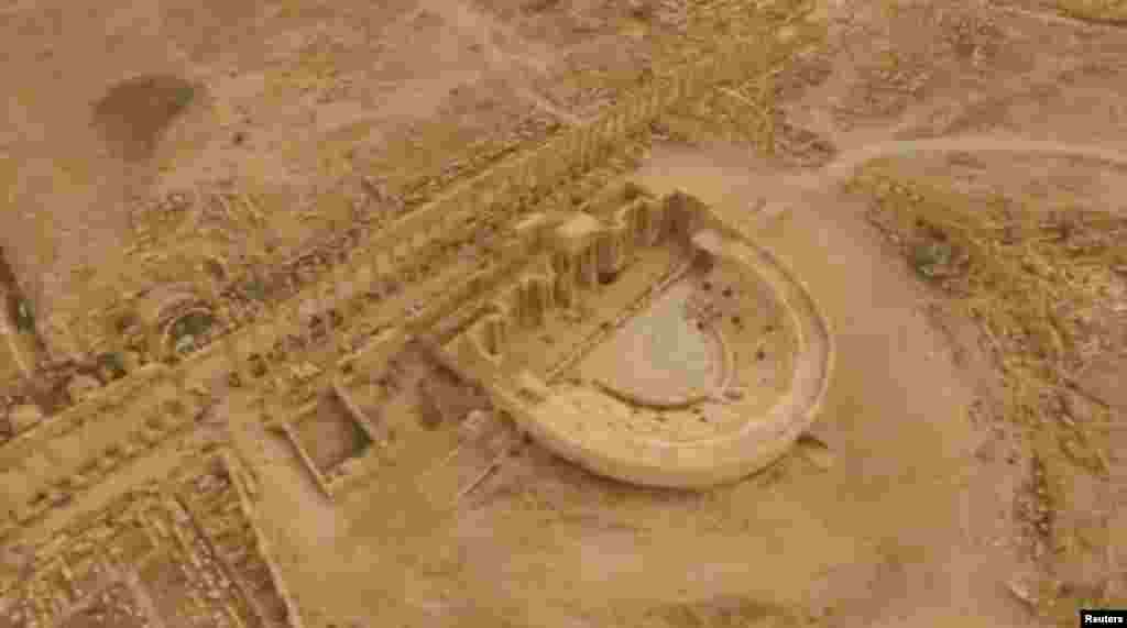 Вид на Пальмиру с дрона. 28 марта 2016 (фото предоставлено агентству "Рейтер" "Россией-24")