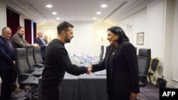 Владимир Зеленский и Саломе Зурабишвили, архивая фотография