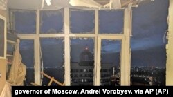 Наслідки попереднього нальоту дронів на Підмосков’я