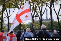 Архивная фотография: акция грузинских эмигрантов в Париже