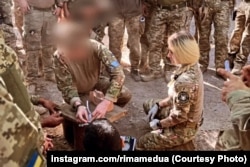 Рима під час навчання з тактичної медицини, фото з приватного архіву