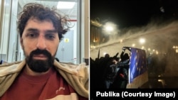 ჟურნალისტი ალექსანდრე ქეშელაშვილი რუსთაველის გამზირზე საპროტესტო აქციის დაშლისას დააკავეს.