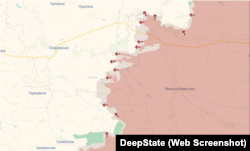 Новопавлівський напрямок на мапі проєкту DeepState станом на 24 вересня 2025 року