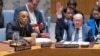 Представник США Джон Келлі (ліворуч) і посол Росії в ООН Василь Небензя (комбіноване фото)