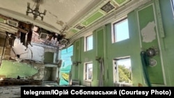 Разрушенное российскими авиаударами здание Херсонской областной государственной администрации, 4 июля 2025 года