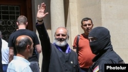Armenia - National Security officers arrest Archbishop Bagrat Galstanian in Yerevan, June 25, 2025.