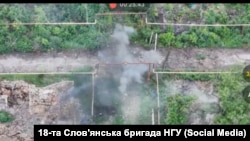 Робота бійців 18-ї Слов'янської бригади НГУ в Часовому Яру