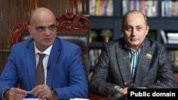 ԴՕԿ առաջնորդ Վարդան Ղուկասյան և նրա փաստաբան Լևոն Բաղդասարյան, կոլաժ