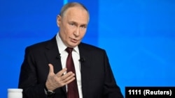 ولادیمیر پوتین در نشست خبری روز جمعه، ۲۸ آذر