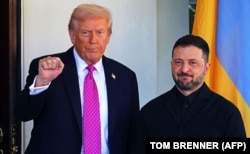 Президент України Володимира Зеленського і президент США Дональд Трамп у Білому домі. Вашингтон, 17 жовтня 2025 року