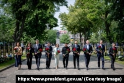 Президент Украины Владимир Зеленский с главами нескольких европейских государства в Одессе на саммите Украина- Юго-Восточная Европа. 11 июня 2025 года