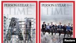 طرح روی جلد مجلهٔ تایم، مربوط به انتخاب «شخصیت سال ۲۰۲۵»، با عنوان «معماران هوش مصنوعی»